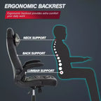 Silla de juego BestMassage Silla de escritorio para computadora con soporte lumbar Tapicería y base de silla giratoria con ruedas para juegos de PC y uso ejecutivo
