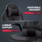 Silla de juego BestMassage Silla de escritorio para computadora con soporte lumbar Tapicería y base de silla giratoria con ruedas para juegos de PC y uso ejecutivo