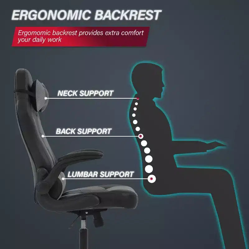 Silla de juego BestMassage Silla de escritorio para computadora con soporte lumbar Tapicería y base de silla giratoria con ruedas para juegos de PC y uso ejecutivo