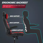 Silla de juego BestMassage Silla de escritorio para computadora con soporte lumbar Tapicería y base de silla giratoria con ruedas para juegos de PC y uso ejecutivo
