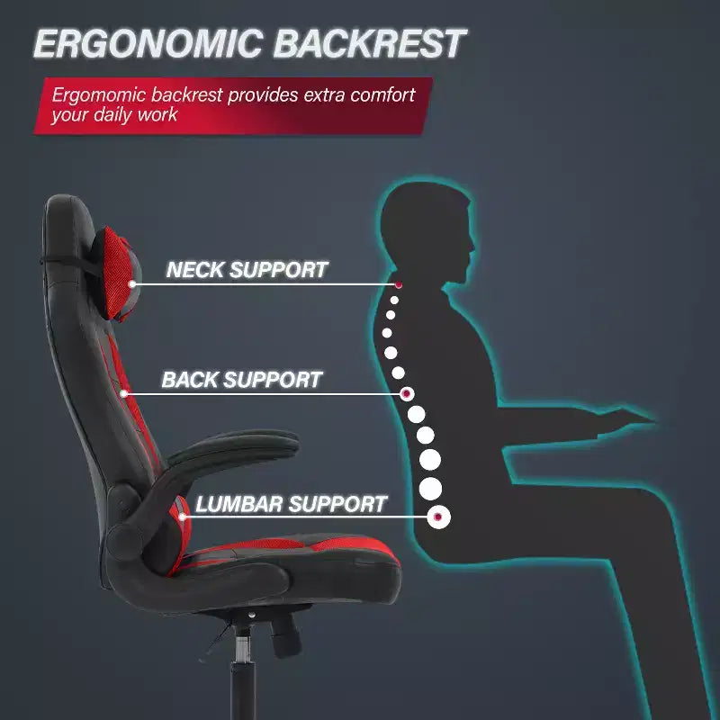 Silla de juego BestMassage Silla de escritorio para computadora con soporte lumbar Tapicería y base de silla giratoria con ruedas para juegos de PC y uso ejecutivo