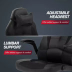 Silla de juego BestMassage Silla de escritorio para computadora con soporte lumbar Tapicería y base de silla giratoria con ruedas para juegos de PC y uso ejecutivo
