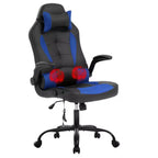 Silla de juego BestMassage Silla de escritorio para computadora con soporte lumbar Tapicería y base de silla giratoria con ruedas para juegos de PC y uso ejecutivo