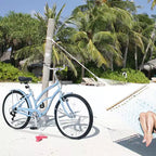 Bicicleta Crucero de 26 Pulgadas, 7 Velocidades Múltiples Colores Hombres Mujeres Bicicleta Crucero de Playa con Frenos V Delanteros y Traseros
