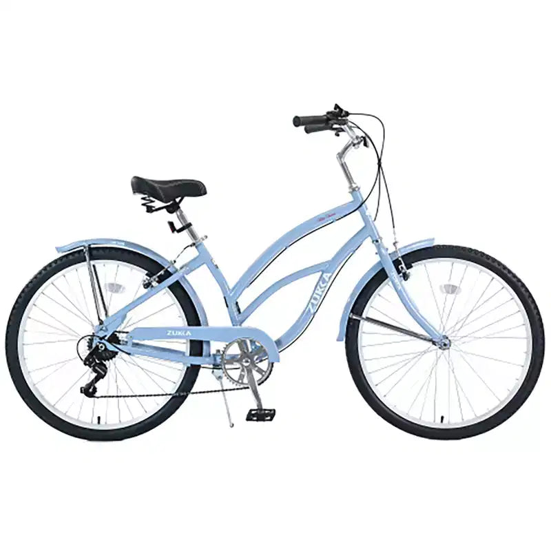 Bicicleta Crucero de 26 Pulgadas, 7 Velocidades Múltiples Colores Hombres Mujeres Bicicleta Crucero de Playa con Frenos V Delanteros y Traseros
