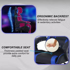 FDW Silla Gaming Silla de Escritorio de Carreras con Reposapiés Soporte Lumbar Reposacabezas Reposabrazos Silla de Oficina Giratoria Ajustable para PC Gamer