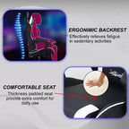FDW Silla Gaming Silla de Escritorio de Carreras con Reposapiés Soporte Lumbar Reposacabezas Reposabrazos Silla de Oficina Giratoria Ajustable para PC Gamer