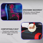 FDW Silla Gaming Silla de Escritorio de Carreras con Reposapiés Soporte Lumbar Reposacabezas Reposabrazos Silla de Oficina Giratoria Ajustable para PC Gamer