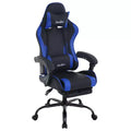 FDW Silla Gaming Silla de Escritorio de Carreras con Reposapiés Soporte Lumbar Reposacabezas Reposabrazos Silla de Oficina Giratoria Ajustable para PC Gamer