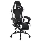 FDW Silla Gaming Silla de Escritorio de Carreras con Reposapiés Soporte Lumbar Reposacabezas Reposabrazos Silla de Oficina Giratoria Ajustable para PC Gamer