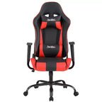Silla de oficina para juegos BestMassage con soporte lumbar, reposacabezas, reposabrazos y silla de ordenador giratoria con ruedas para PC Gamer