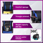 BestMassage Silla de escritorio para juegos Silla de oficina Silla de computadora con reposabrazos Soporte lumbar giratorio 360 Silla ejecutiva para adultos