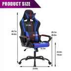BestMassage Silla de escritorio para juegos Silla de oficina Silla de computadora con reposabrazos Soporte lumbar giratorio 360 Silla ejecutiva para adultos