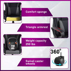 BestMassage Silla de escritorio para juegos Silla de oficina Silla de computadora con reposabrazos Soporte lumbar giratorio 360 Silla ejecutiva para adultos