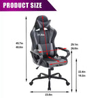 BestMassage Silla de escritorio para juegos Silla de oficina Silla de computadora con reposabrazos Soporte lumbar giratorio 360 Silla ejecutiva para adultos