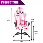BestMassage Silla de escritorio para juegos Silla de oficina Silla de computadora con reposabrazos Soporte lumbar giratorio 360 Silla ejecutiva para adultos