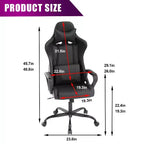 BestMassage Silla de escritorio para juegos Silla de oficina Silla de computadora con reposabrazos Soporte lumbar giratorio 360 Silla ejecutiva para adultos