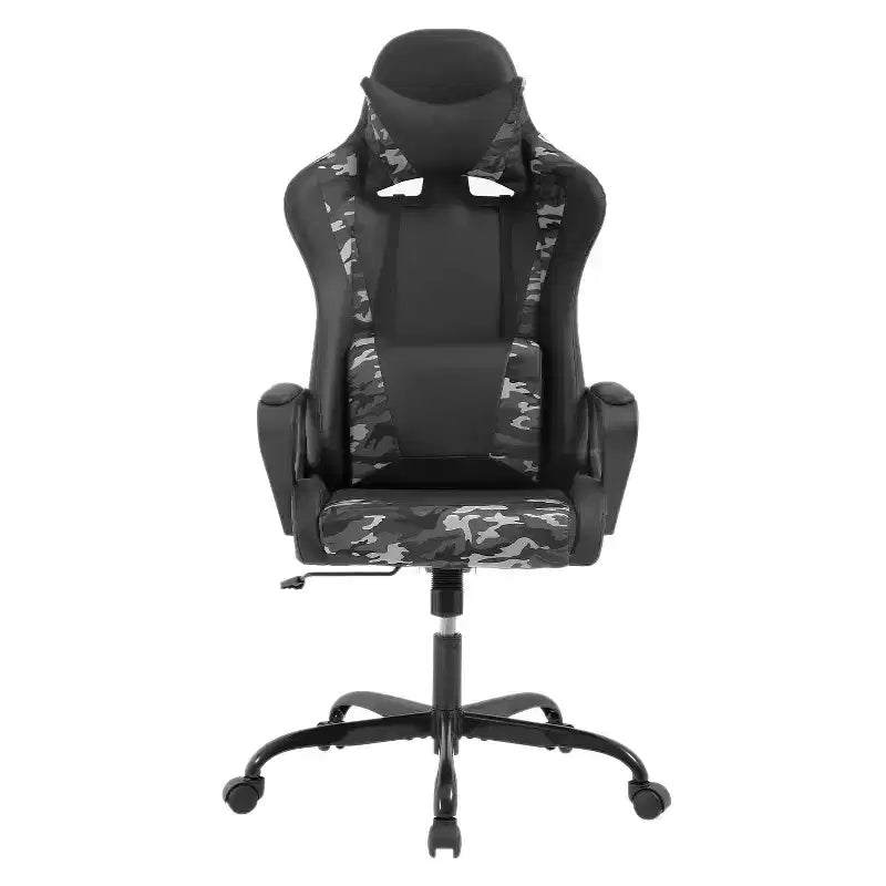 BestMassage Silla de escritorio para juegos Silla de oficina Silla de computadora con reposabrazos Soporte lumbar giratorio 360 Silla ejecutiva para adultos