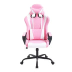 BestMassage Silla de escritorio para juegos Silla de oficina Silla de computadora con reposabrazos Soporte lumbar giratorio 360 Silla ejecutiva para adultos
