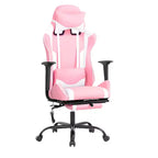 Silla de oficina para videojuegos BestMassage Racing con función de masaje, apoyo lumbar, cuero sintético, para adultos
