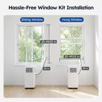 Aire Acondicionado Portátil Inteligente Simzlife 14000 BTU, AC 3 en 1 para 37 m², Control por APP, Sistema de Autoevaporación, Blanco