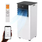 Simzlife Smart Portable Air Conditioner 8000 BTU Fast Cooling AC for Room up to 250 Sq.Ft, 3 in 1 Function, APP Control, Ultra-Quiet, White