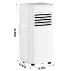 Aire Acondicionado Portátil Inteligente Simzlife 8000 BTU Enfriamiento Rápido para Habitaciones de hasta 23 m², Función 3 en 1, Control por Aplicación, Ultra Silencioso, Blanco
