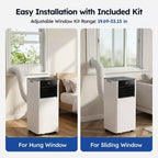 Aire Acondicionado Portátil Inteligente Simzlife 8000 BTU Enfriamiento Rápido para Habitaciones de hasta 23 m², Función 3 en 1, Control por Aplicación, Ultra Silencioso, Blanco