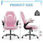 Silla Gaming Ultimate JIONJOY: Ergonómica, Cuero PU, Silla Ejecutiva de Escritorio con Reposabrazos Abatibles