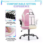 Silla Gaming Ultimate JIONJOY: Ergonómica, Cuero PU, Silla Ejecutiva de Escritorio con Reposabrazos Abatibles