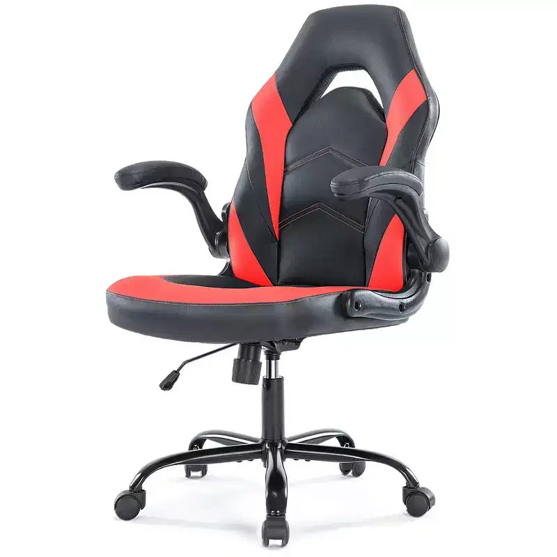 Silla Gaming Ultimate JIONJOY: Ergonómica, Cuero PU, Silla Ejecutiva de Escritorio con Reposabrazos Abatibles