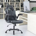 FIRNEWST Próximo nivel de confort en tus juegos: Silla ergonómica de cuero PU con reposabrazos abatibles ajustables
