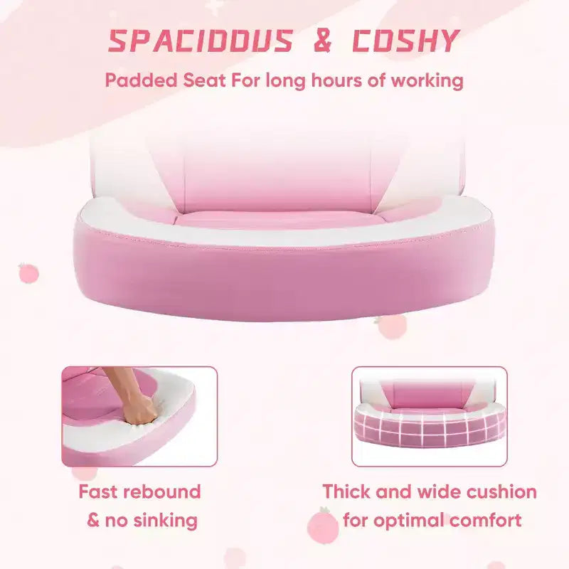 FIRNEWST Próximo nivel de confort en tus juegos: Silla ergonómica de cuero PU con reposabrazos abatibles ajustables