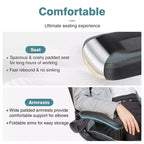 FIRNEWST Próximo nivel de confort en tus juegos: Silla ergonómica de cuero PU con reposabrazos abatibles ajustables