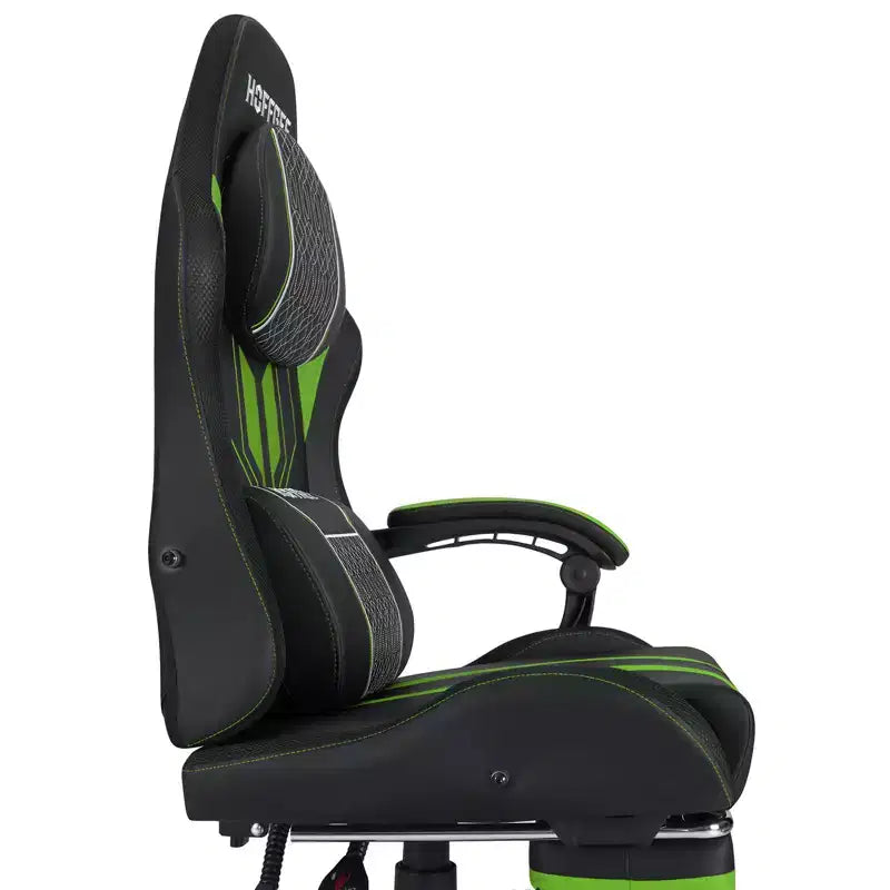 Sillón ergonómico de oficina y gaming Hoffree extragrande con masaje, reposapiés y ajustable para PC