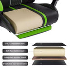 Sillón ergonómico de oficina y gaming Hoffree extragrande con masaje, reposapiés y ajustable para PC