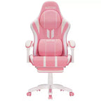 Sillón ergonómico de oficina y gaming Hoffree extragrande con masaje, reposapiés y ajustable para PC