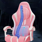 Sillón ergonómico de oficina y gaming Hoffree extragrande con masaje, reposapiés y ajustable para PC