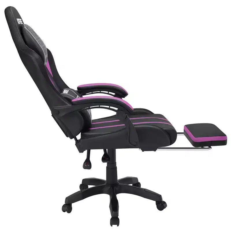 Sillón ergonómico de oficina y gaming Hoffree extragrande con masaje, reposapiés y ajustable para PC