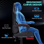 Sillón ergonómico de oficina y gaming Hoffree extragrande con masaje, reposapiés y ajustable para PC