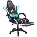 Sillón ergonómico de oficina y gaming Hoffree extragrande con masaje, reposapiés y ajustable para PC