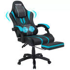 Sillón ergonómico de oficina y gaming Hoffree extragrande con masaje, reposapiés y ajustable para PC