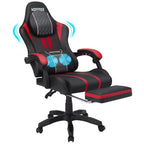 Sillón ergonómico de oficina y gaming Hoffree extragrande con masaje, reposapiés y ajustable para PC