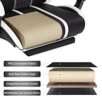 Sillón de masaje Hoffree extra grande para videojuegos, silla ergonómica de oficina para PC con altavoz Bluetooth y luz RGB