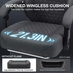 Silla Gaming de Masaje Ergonómica de Oficina para PC Hoffree con Tejido Transpirable, Altavoz Bluetooth y Reposapiés