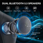 Silla Gaming de Masaje Ergonómica de Oficina para PC Hoffree con Tejido Transpirable, Altavoz Bluetooth y Reposapiés
