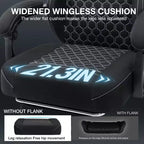Silla Gaming de Masaje Ergonómica de Oficina para PC Hoffree con Tejido Transpirable, Altavoz Bluetooth y Reposapiés