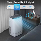 Aire Acondicionado Portátil, 13000 BTU para Habitación de hasta 55.7 m², Deshumidificador y Ventilador, AC Portátil con 3 Velocidades de Ventilador, Temporizador de 24H, Control Remoto