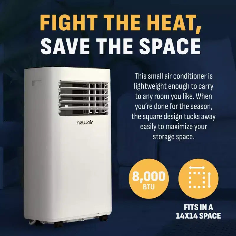Acondicionador de aire compacto Newair de 8,000 BTU