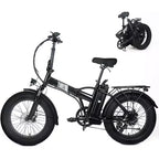 Bicicleta eléctrica para adultos, Ebike plegable con neumáticos gruesos de 20 x 4.0, batería extraíble de 48 V y 7 velocidades, ideal para ir al trabajo